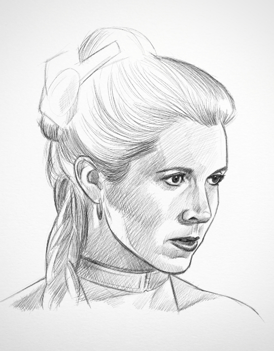 Leia portrait sketch